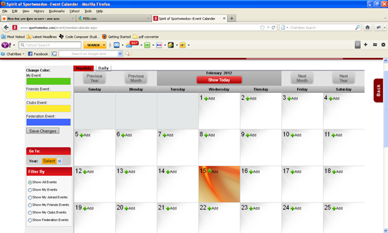 Websites:  Event Calander