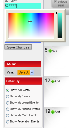 Websites:  Event Calander